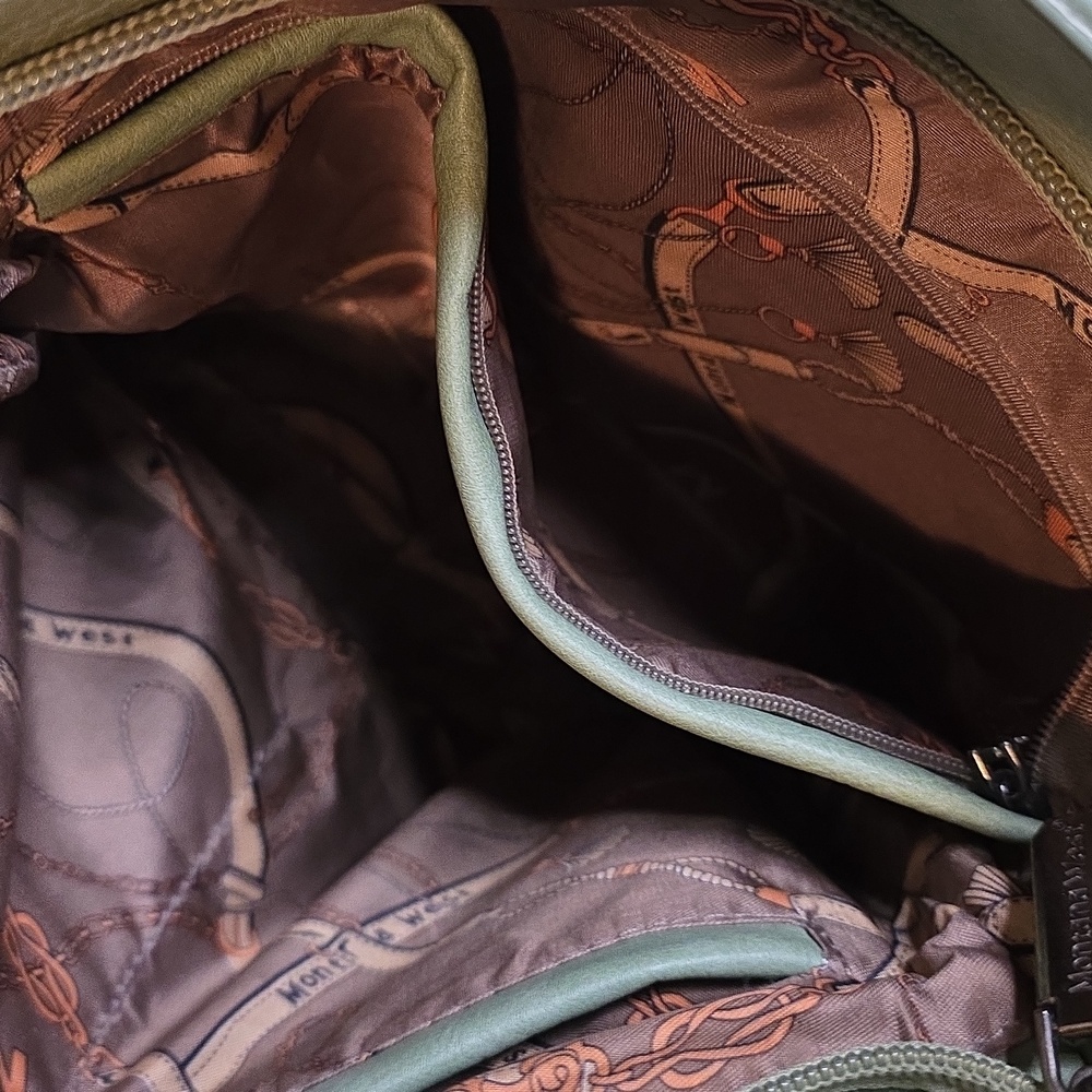 Montana West Sage Green Crossbody Concealed Carry Bag. So Cute and So Roomy! - Picture 7 of 11